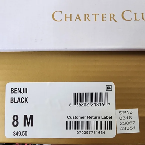 Charter Club Benjii sandals fabric cushioned flip flops sz 8m - Picture 15 of 15